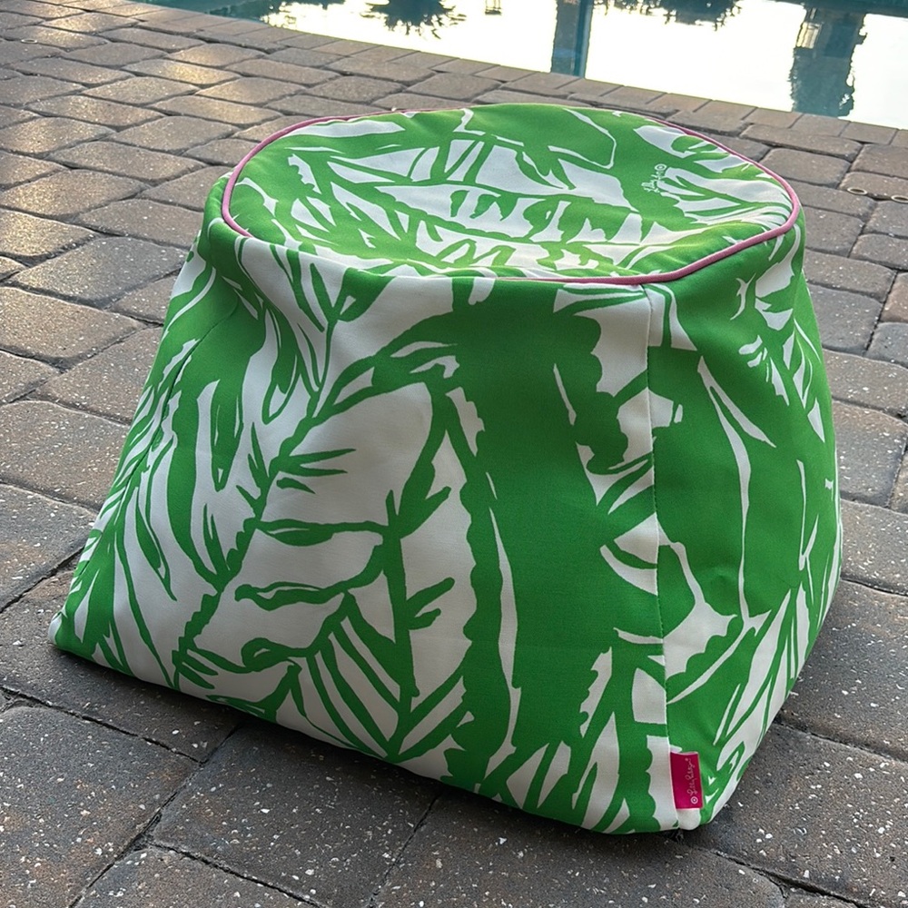 Target for Lilly Leaf Print Pouf